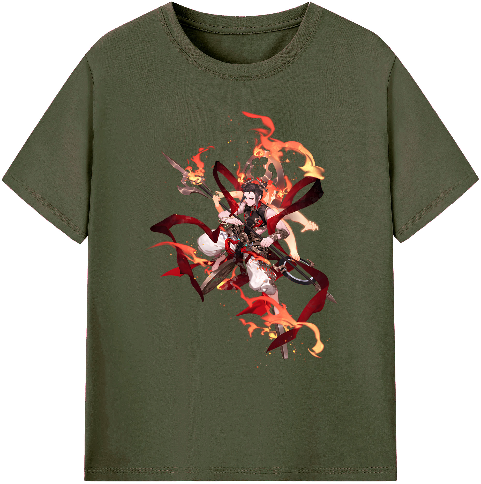（画像用） Ne Zha 2 ナタ 魔童の大暴れ 綿100％ メンズ半袖Tシャツ｜肌触りやわらか＆通気性